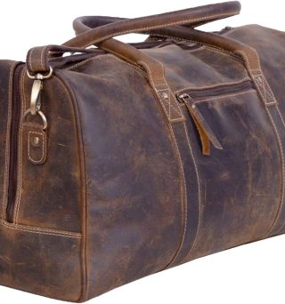 Leather Travel Duffel Bags for Men and Women Full Grain Leather Overnight Weekend Leather Bags Sports Gym Duffle